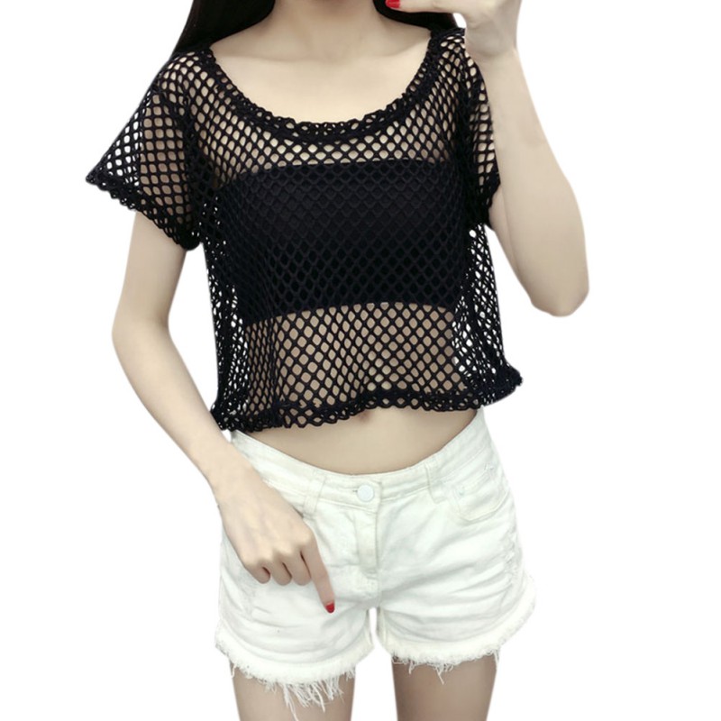 net sleeve t shirt